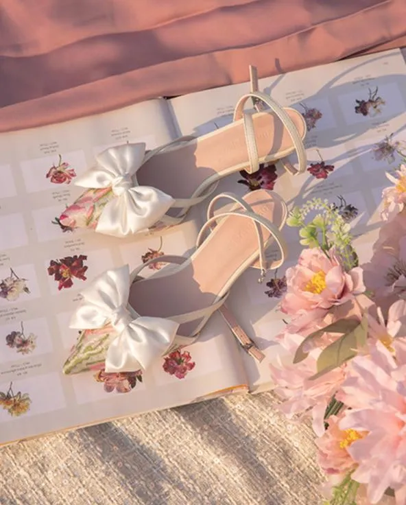 Aleyna Satin Bow Heels