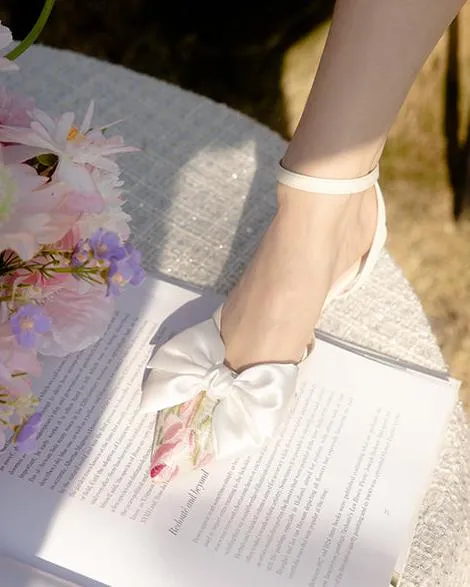 Aleyna Satin Bow Heels