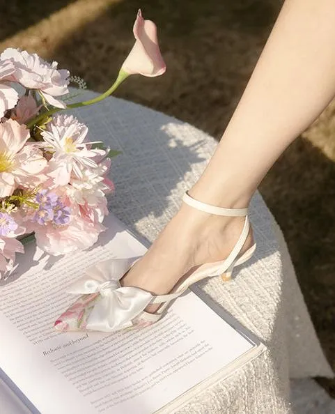 Aleyna Satin Bow Heels