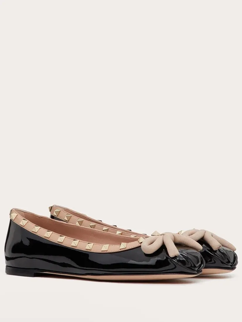 Black ballet slip on flats loafers shoes