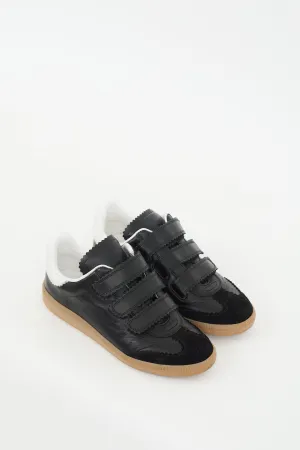 Black Leather & Suede Beth Sneaker