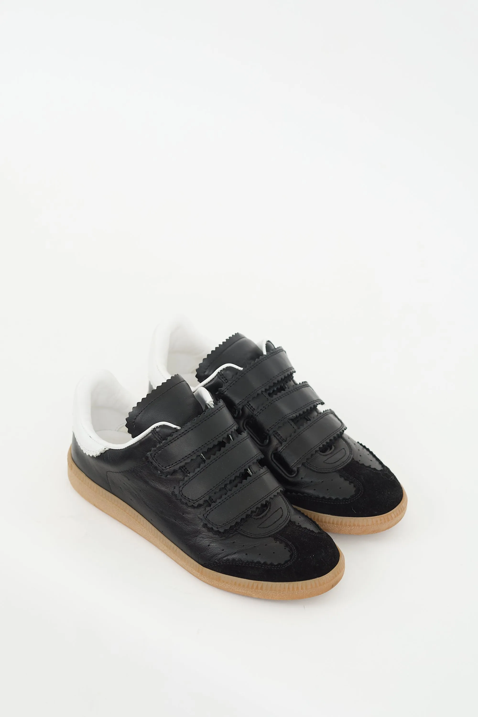 Black Leather & Suede Beth Sneaker