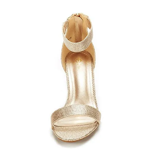 DREAM PAIRS Women's Fashion Kitten Heels Open Toe Sandals Ankle Strap Pumps