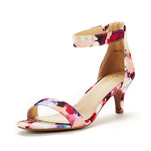 DREAM PAIRS Women's Fashion Kitten Heels Open Toe Sandals Ankle Strap Pumps