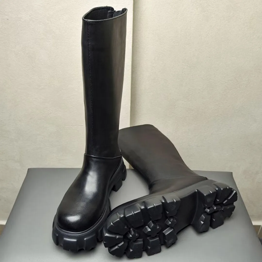 ElegantStride Ankle Leather Men's Boots
