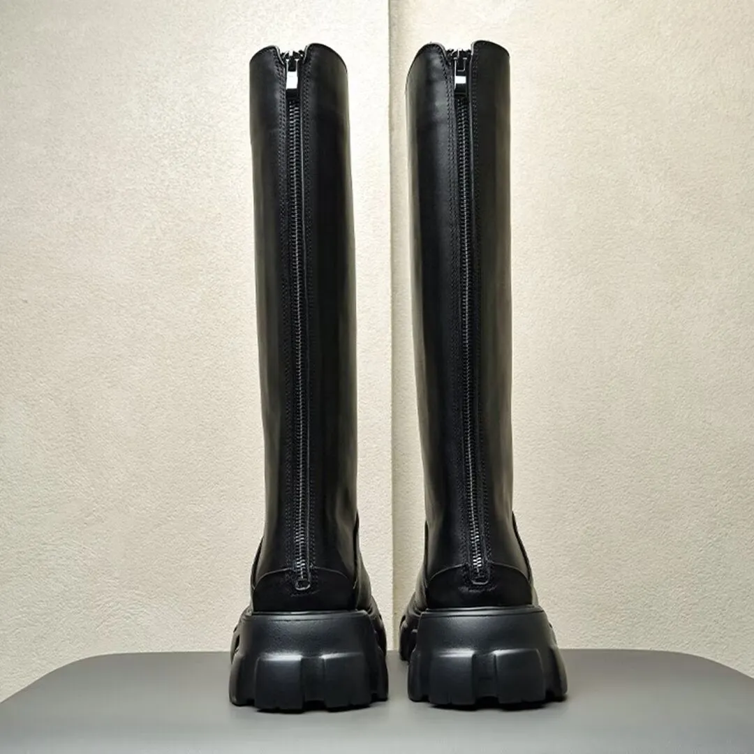 ElegantStride Ankle Leather Men's Boots