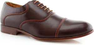 Ferro Aldo Mens Classic Vegan Leather Lace-Up Oxford Formal Dress Shoes