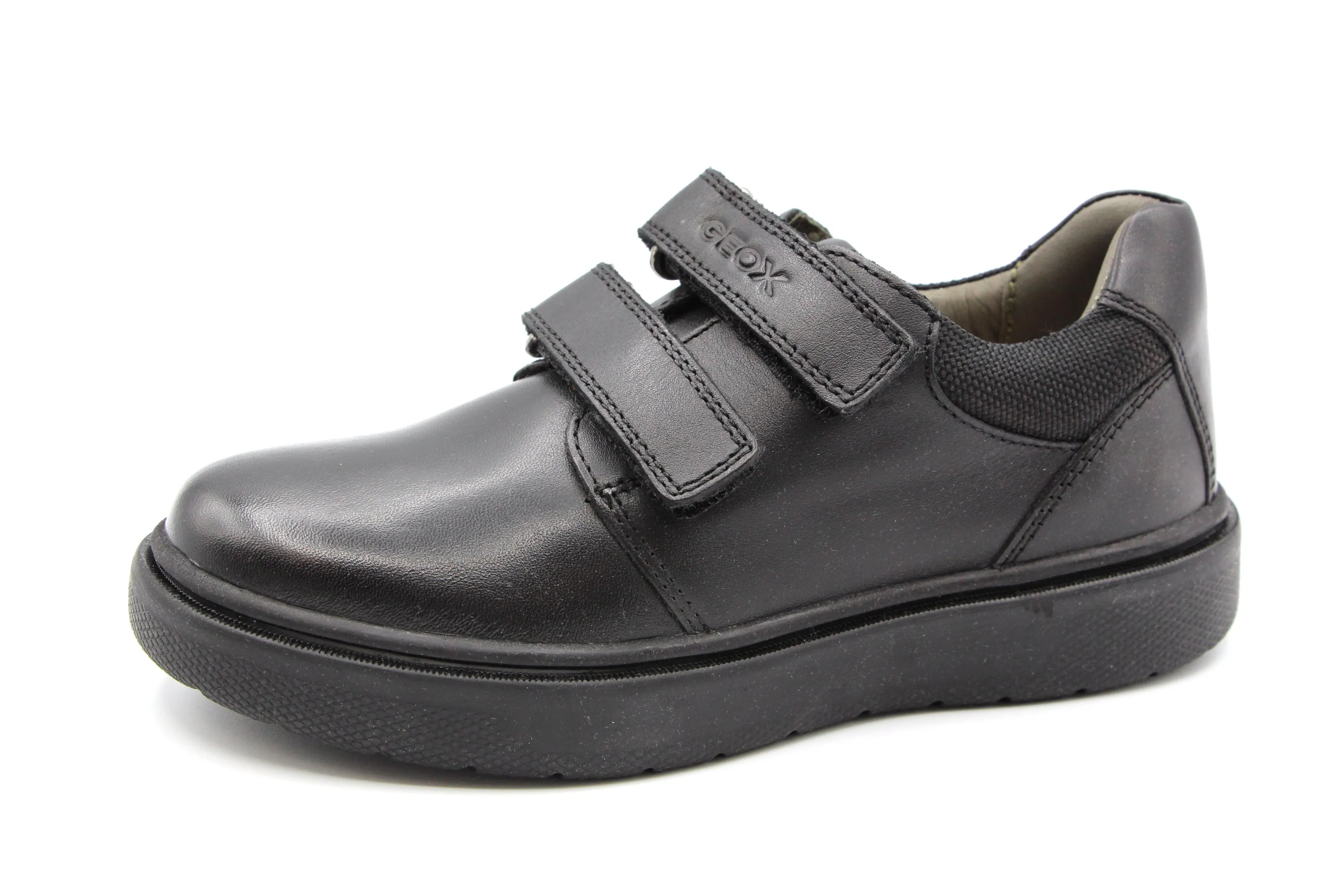 Geox  Black Highshine Double Velcro Sneaker J847SH