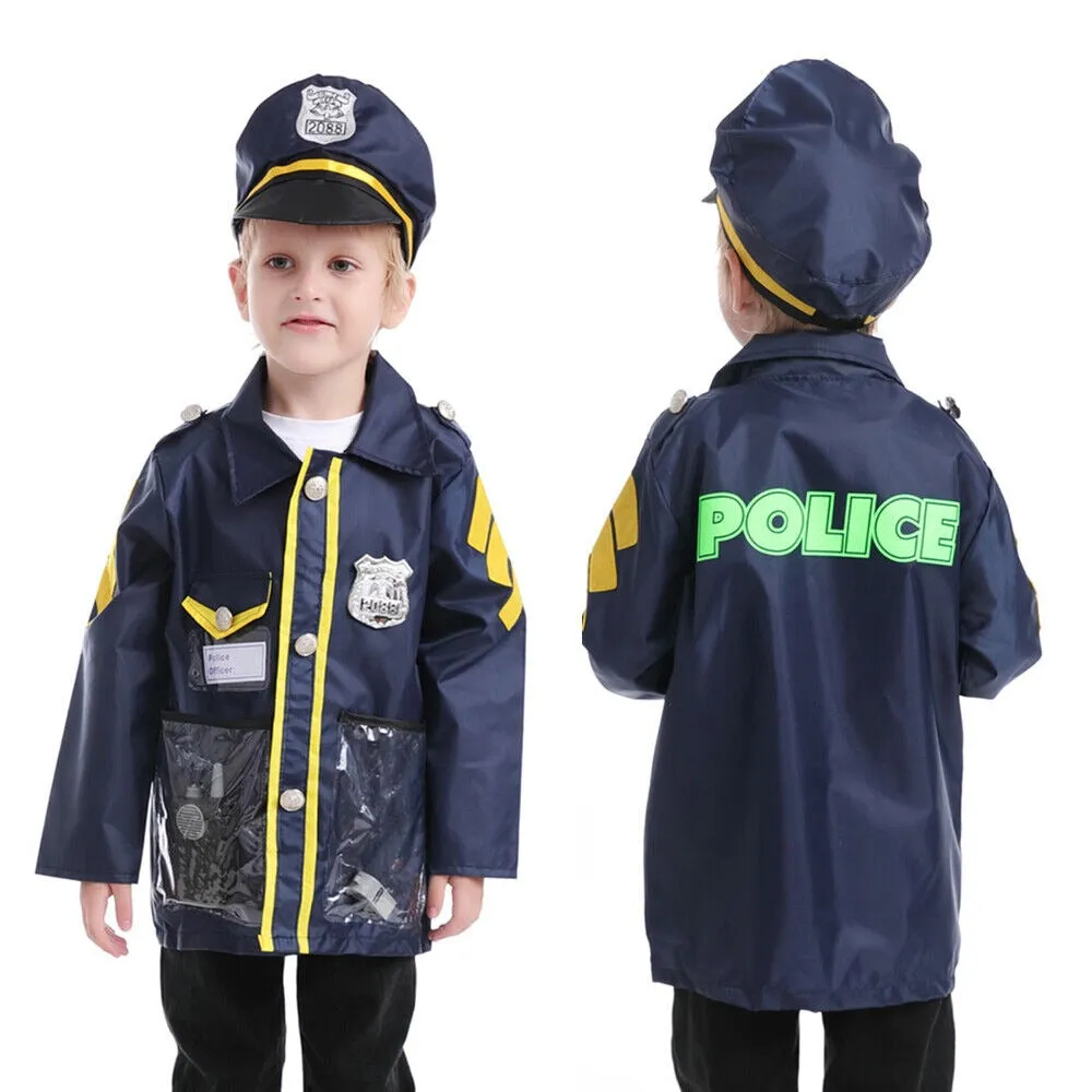 Kids Police Costume with Pretend Play Accessories - 003