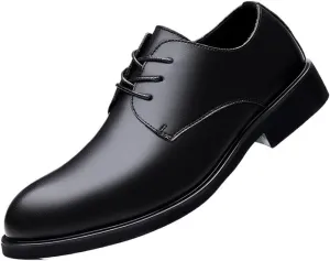 Men Leather Dress Shoes Business Formal Office Wedding Rubber Sole Slip Resistant Oxfords