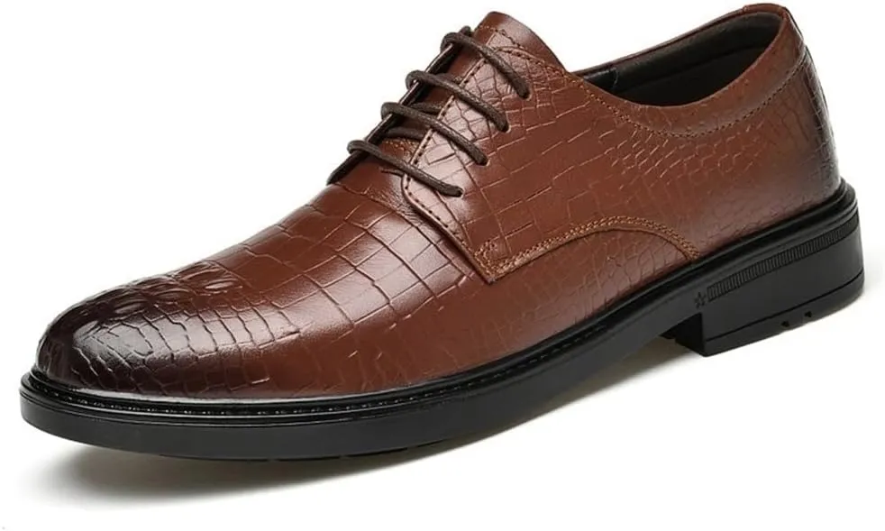Mens British Leather Oxford Shoes Flat Business Casual All Match Spring Autumn Comfortable