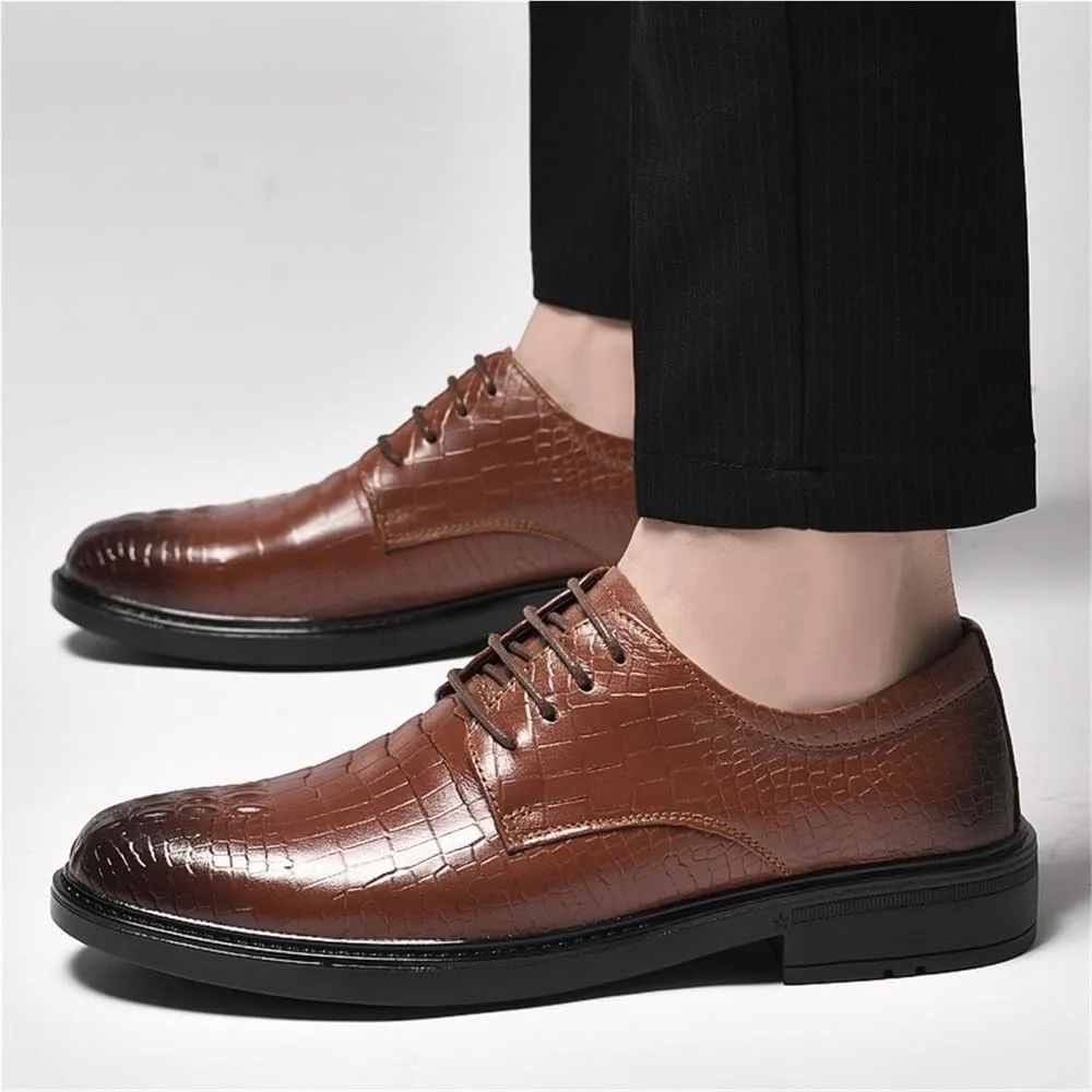 Mens British Leather Oxford Shoes Flat Business Casual All Match Spring Autumn Comfortable