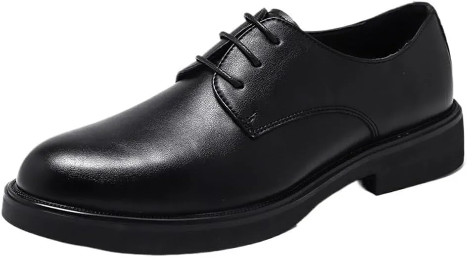 Mens Italian Leather Oxford Dress Shoes Lace Up Business Office Casual Comfortable Slip Resistant