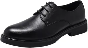 Mens Italian Leather Oxford Dress Shoes Lace Up Business Office Casual Comfortable Slip Resistant
