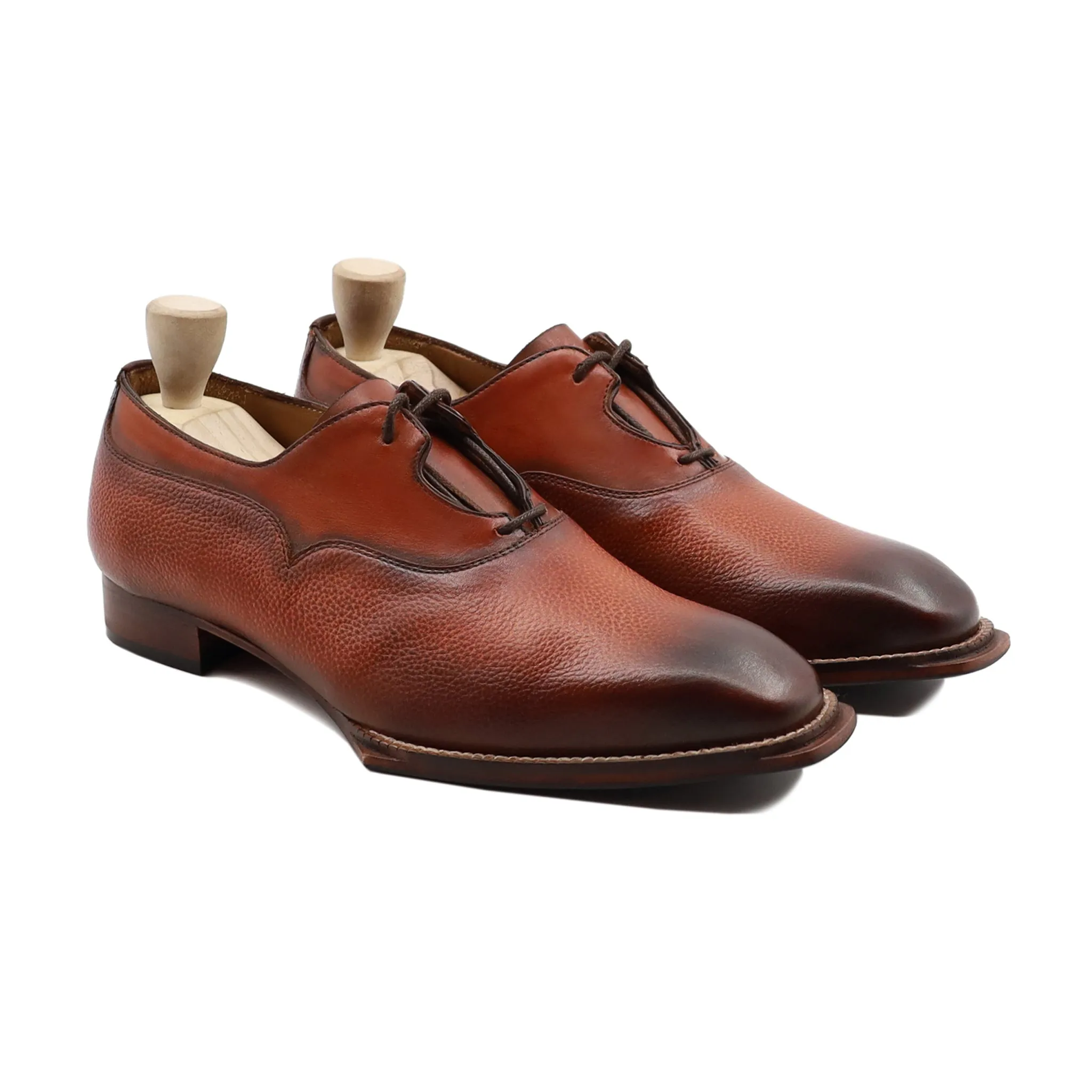 Pizarro - Men's Burnish Tan Pebble Grain Leather Oxford Shoe