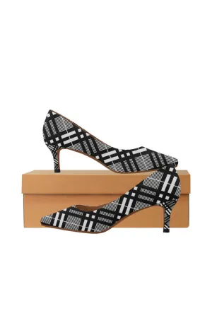 Plaid Planner Women's Pointed Toe Low Heel Pumps