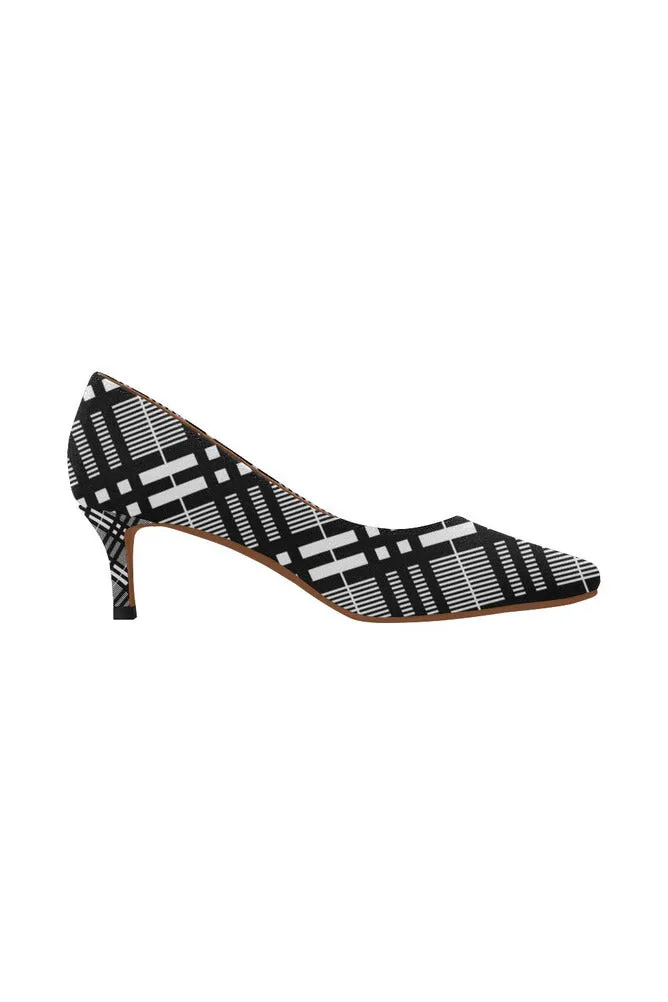 Plaid Planner Women's Pointed Toe Low Heel Pumps