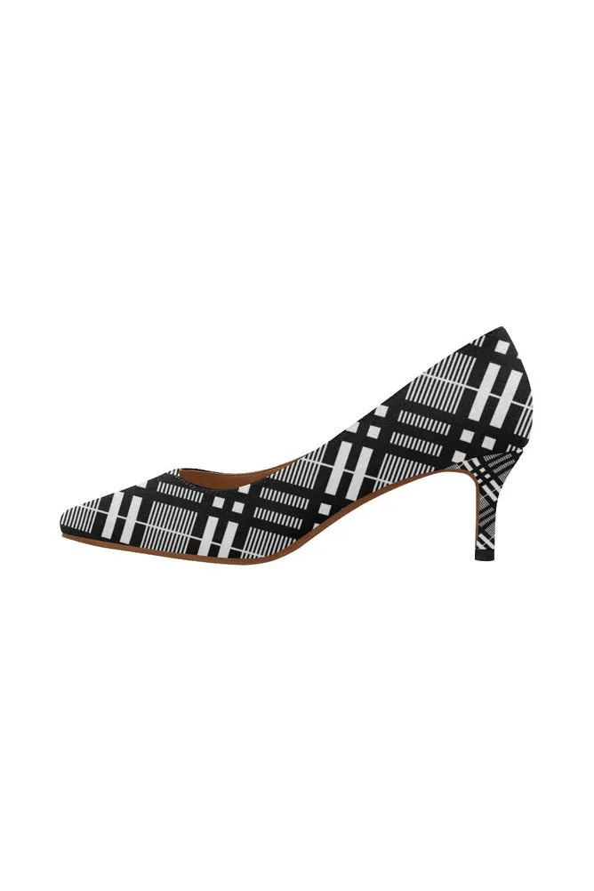 Plaid Planner Women's Pointed Toe Low Heel Pumps