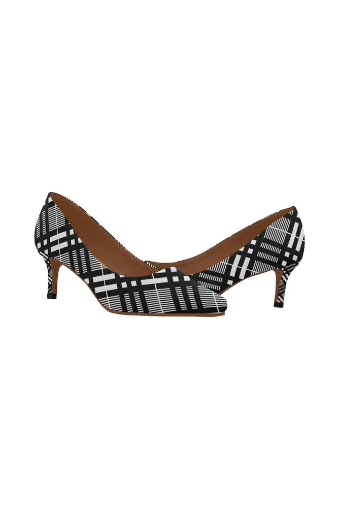 Plaid Planner Women's Pointed Toe Low Heel Pumps