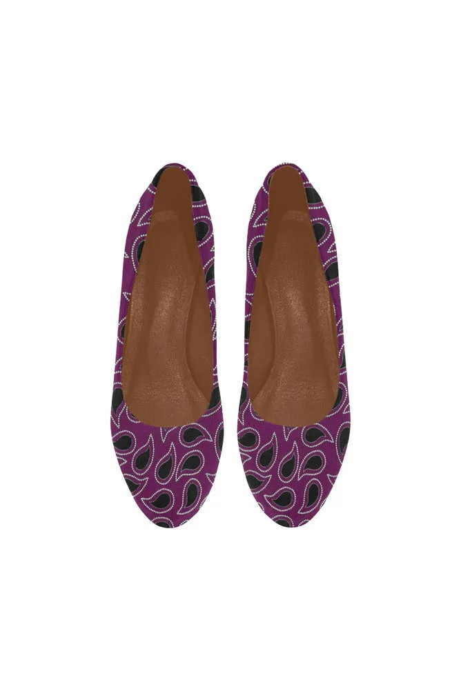 Plum Paisley Women's High Heels