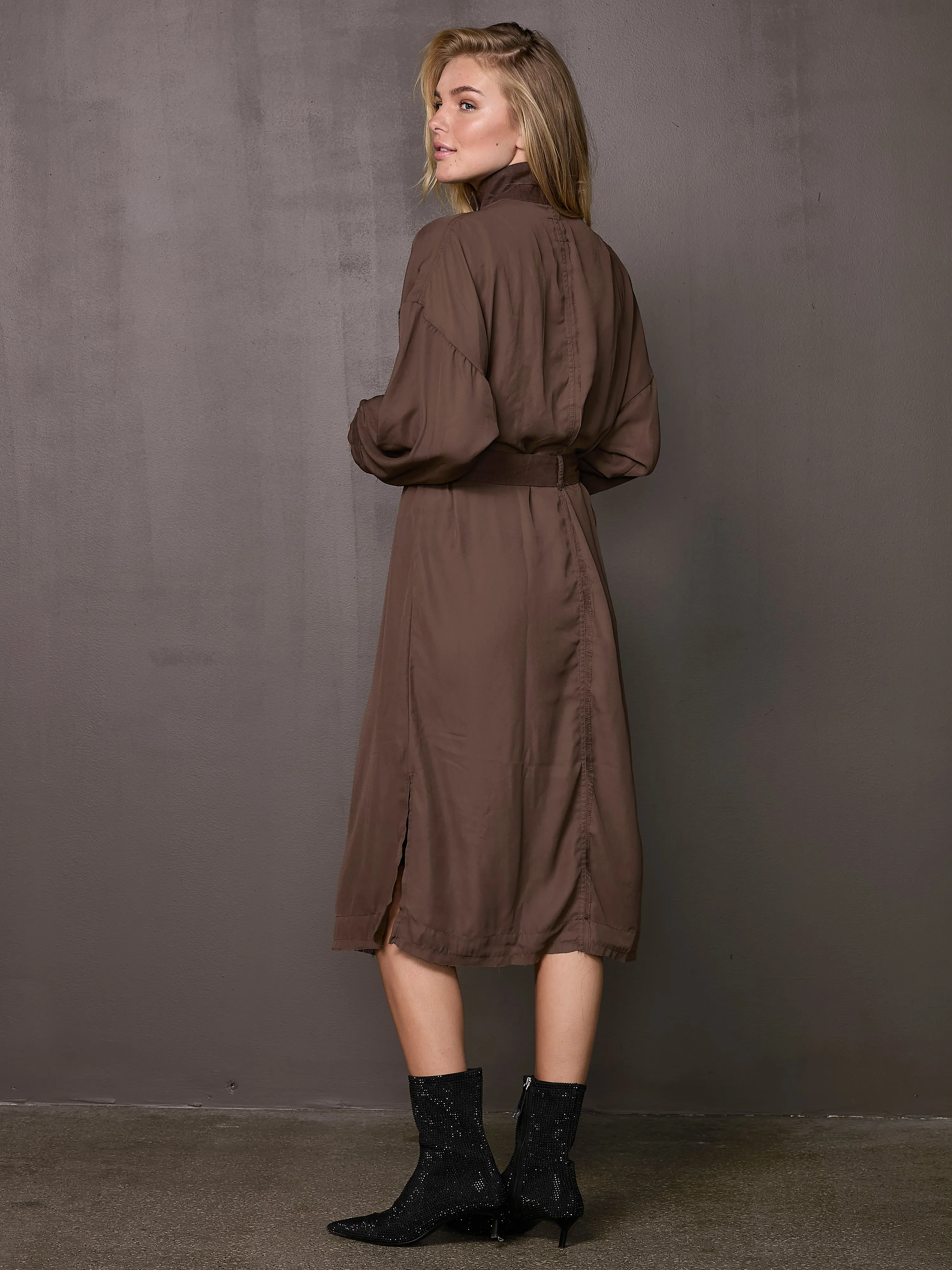 VIBEKE dress - Dark Brown