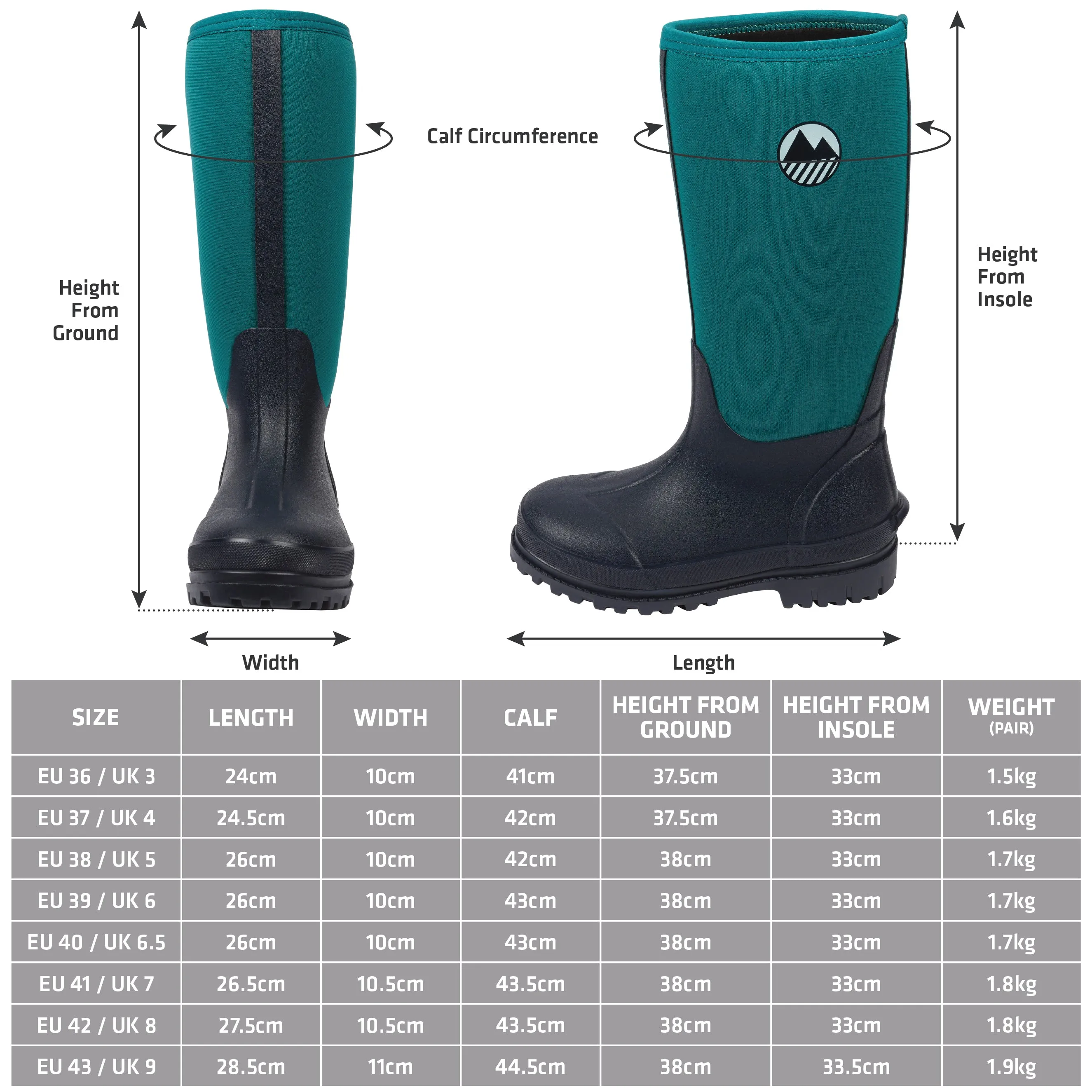 Women's Rydal Neoprene Wellington Boots