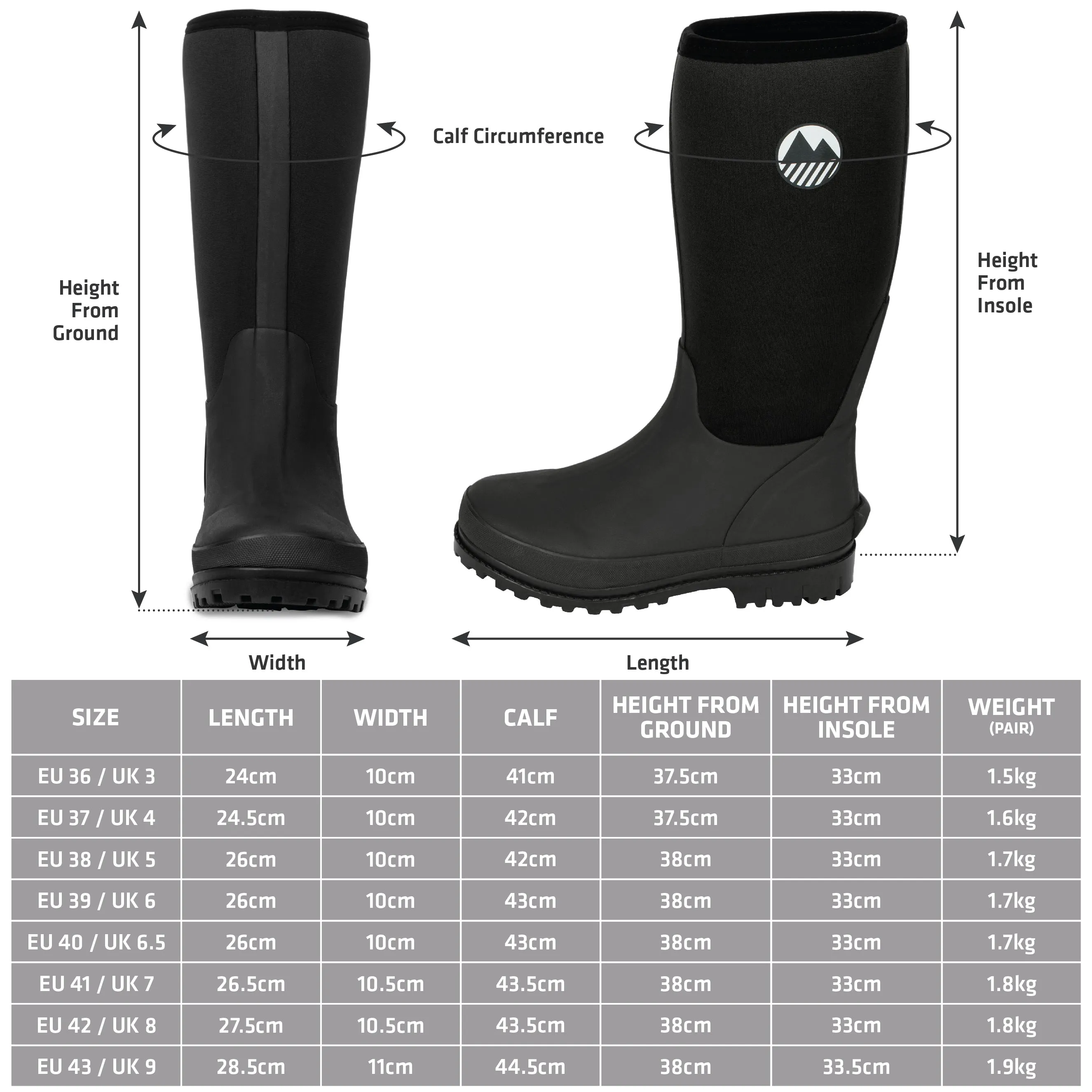 Women's Rydal Neoprene Wellington Boots