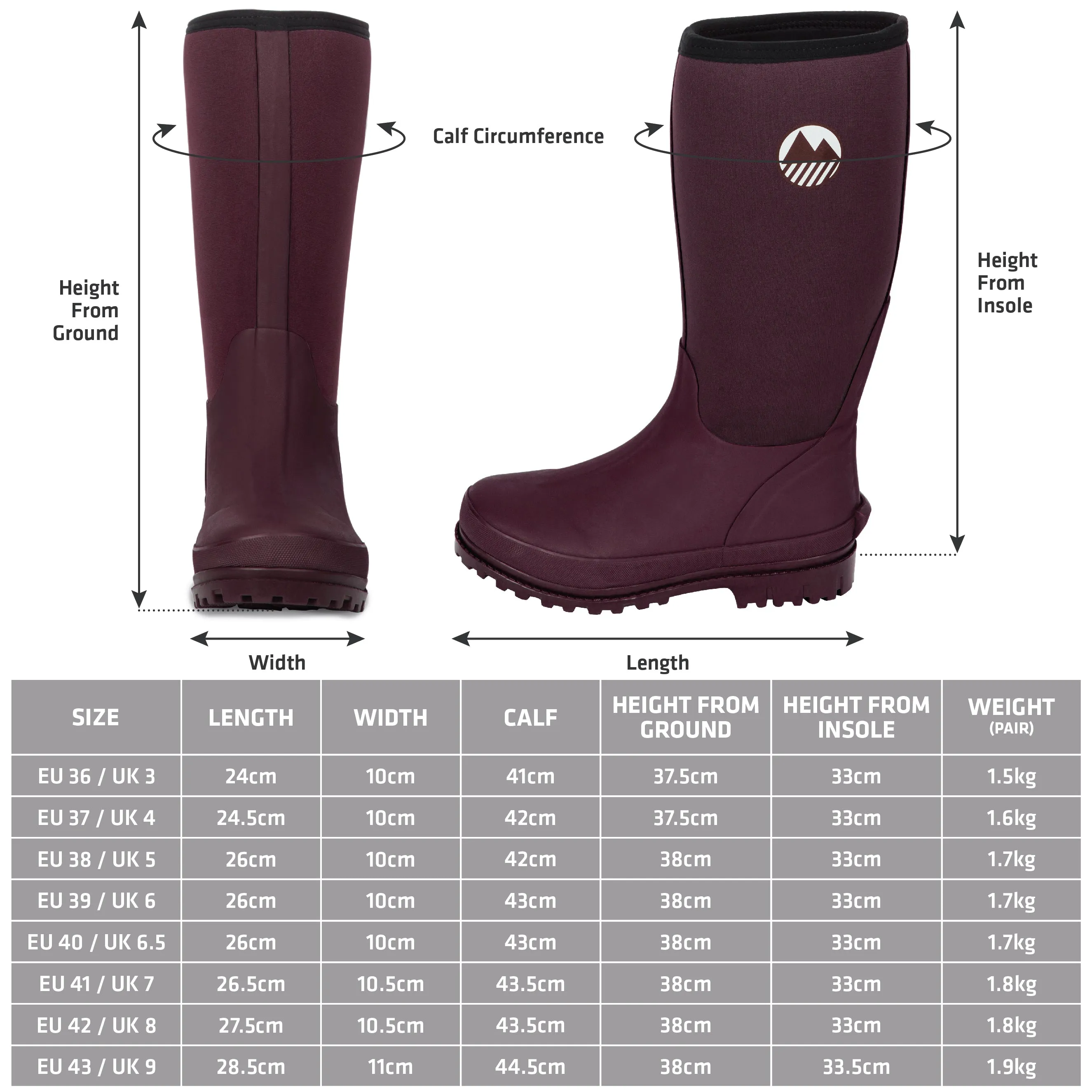 Women's Rydal Neoprene Wellington Boots