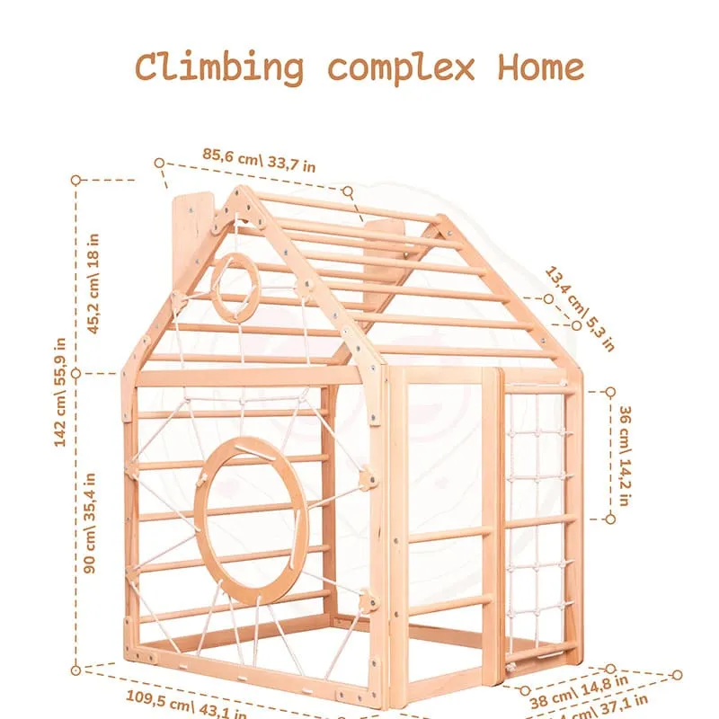 Wooden Climbing Playhouse