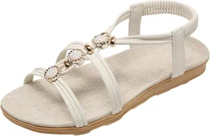 Yoga Mat Comfortable Flat Sandal for Women Elastic Slip on Comfort Casual Shoes Slingback Flats for Women